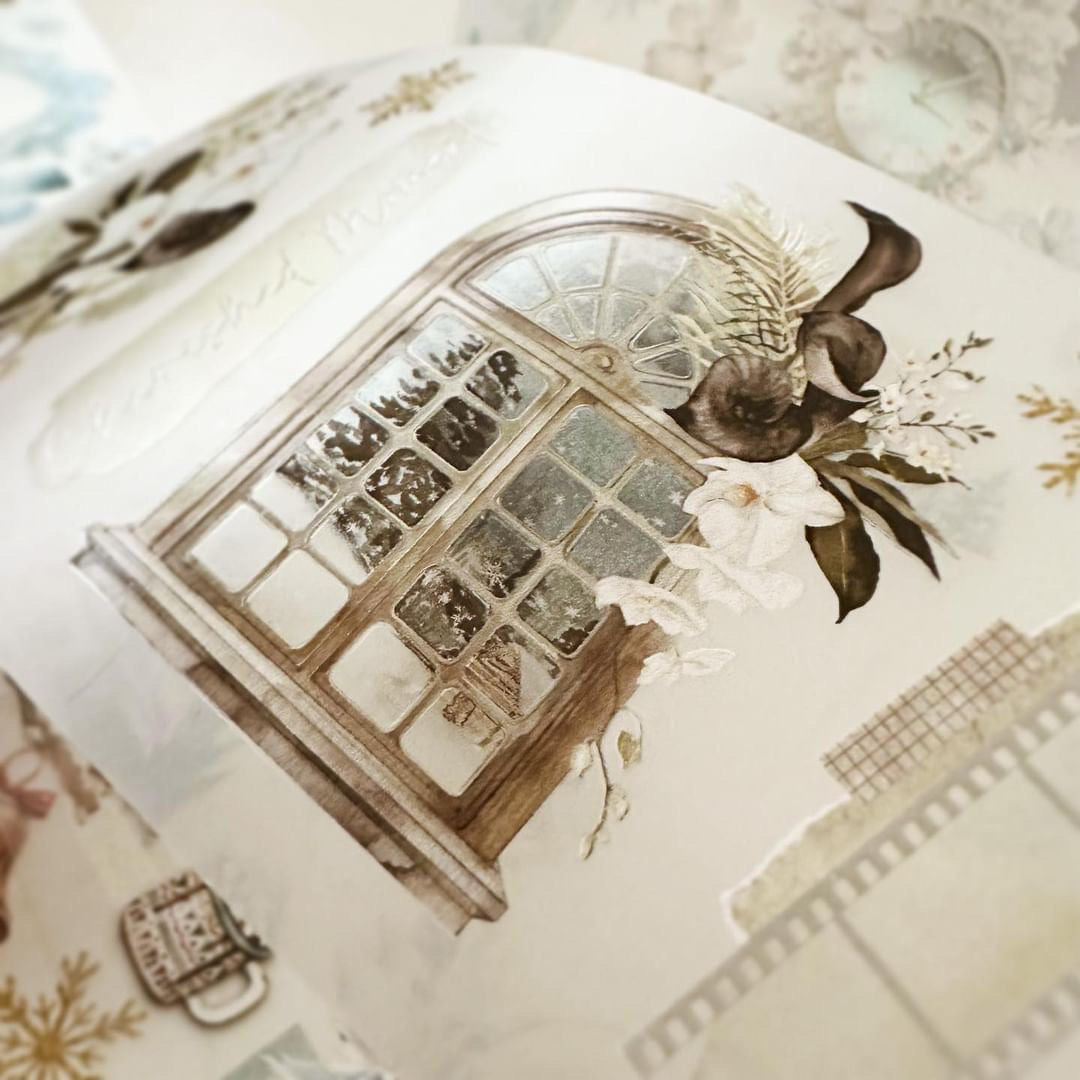 NEW! Journal Pages - Snow Way Out| 7.5cm Crystal PET Tape | Release Paper