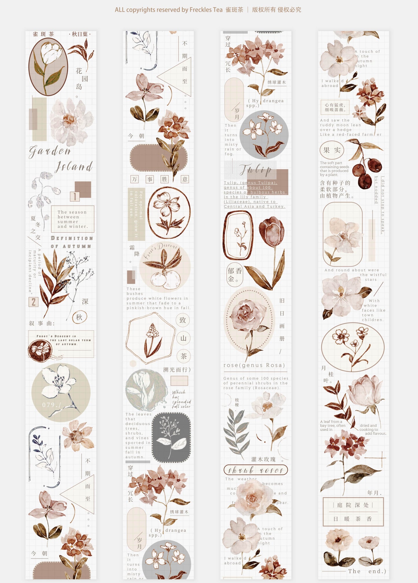 NEW Freckles Tea Vol.3 - GLOSSY PET Tape | Release Paper