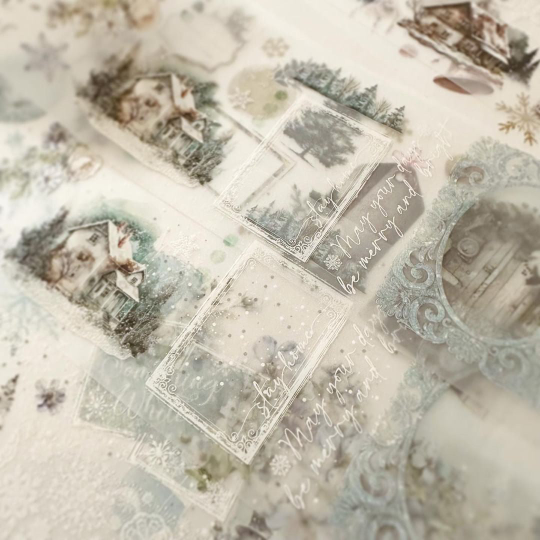 NEW! Journal Pages - Snow Way Out| 7.5cm Crystal PET Tape | Release Paper