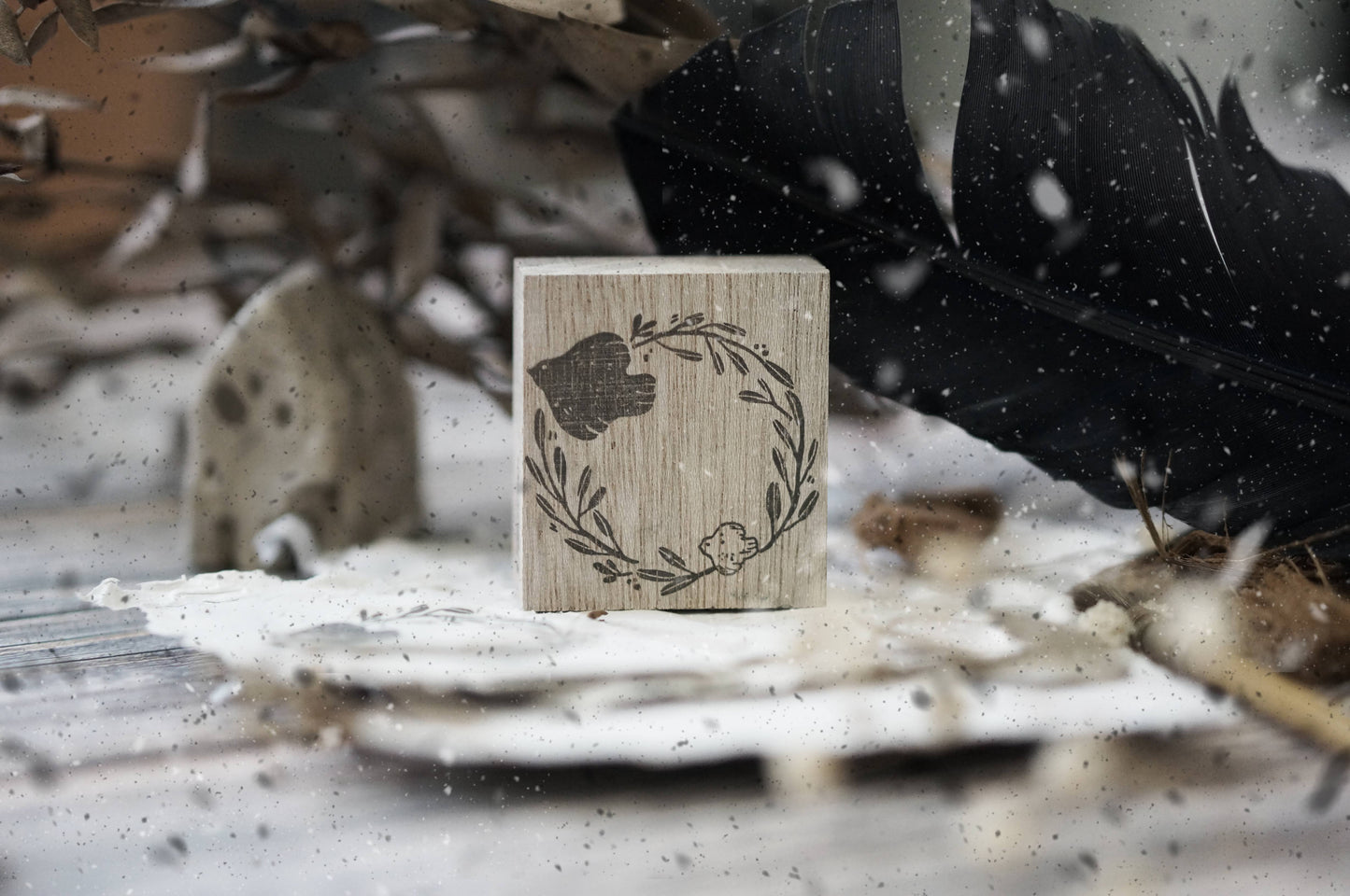 Black Milk Project - Birds Series II - Wreath | Rubber Stamps