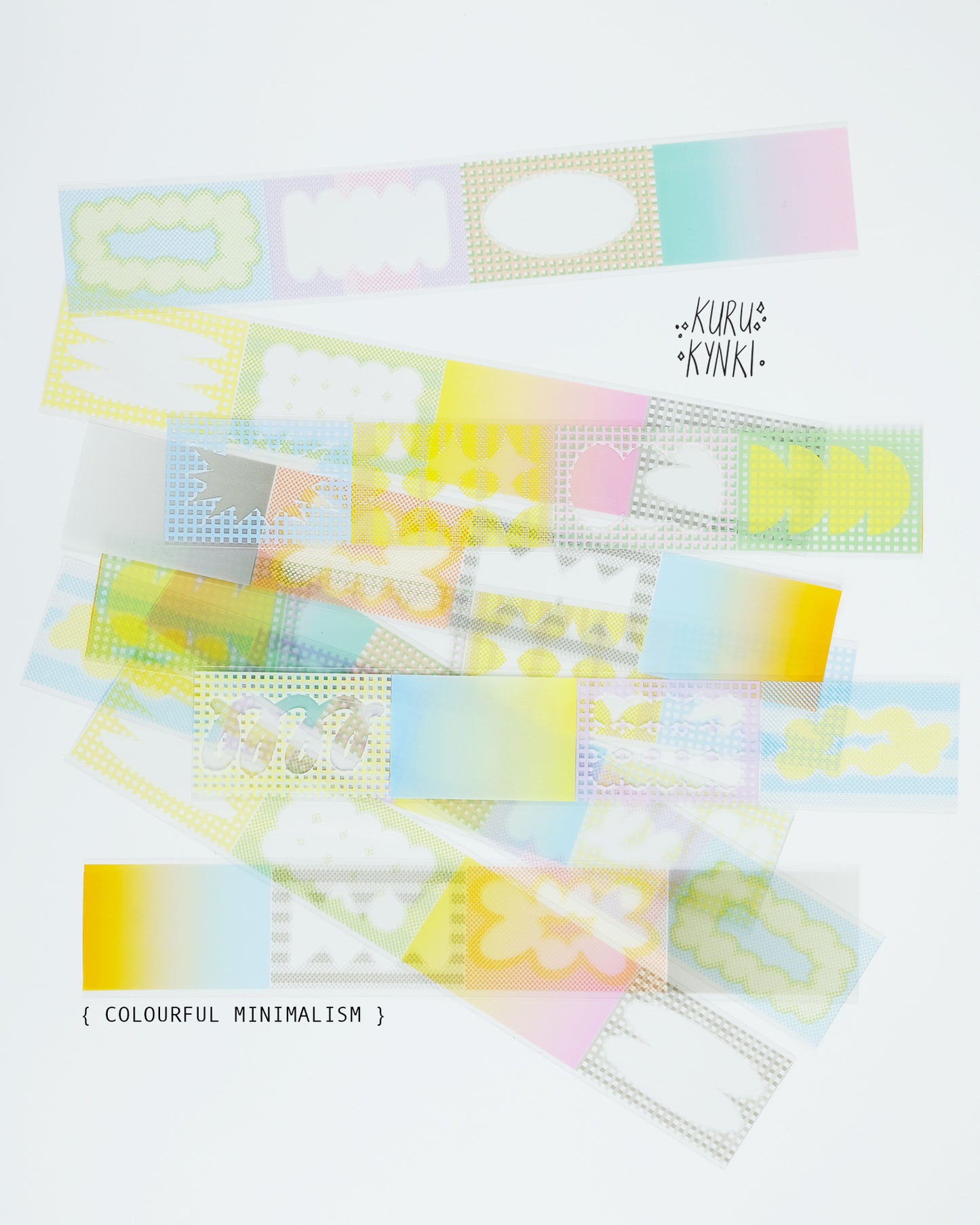 NEW! Kurukynki - Colorful Minimalism | 3.5cm PET Tape | Release Paper | 6M