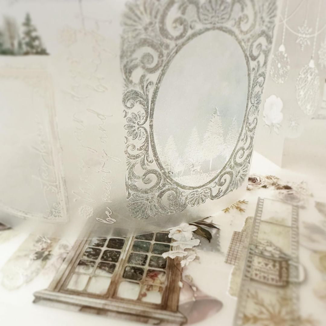 NEW! Journal Pages - Snow Way Out| 7.5cm Crystal PET Tape | Release Paper