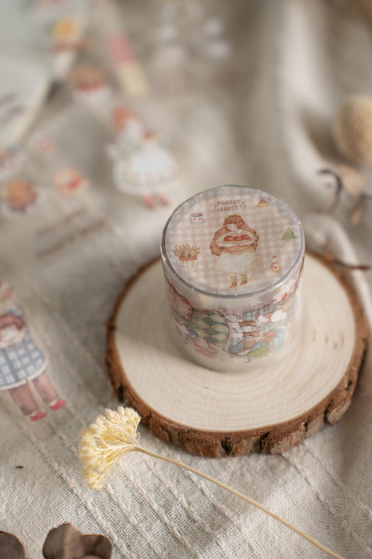 NEW! Sho Little Happiness - Forest Party | Kiss-cut | 4cm PET Tape | Release Paper | 5M