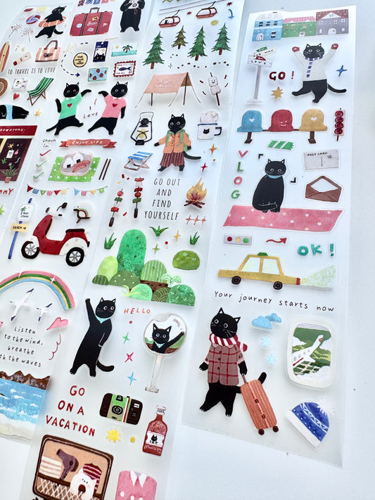 NEW! Spring Forth - Travel Kitty | Kiss-cut | 5cm PET Tape | Release Paper | 6M