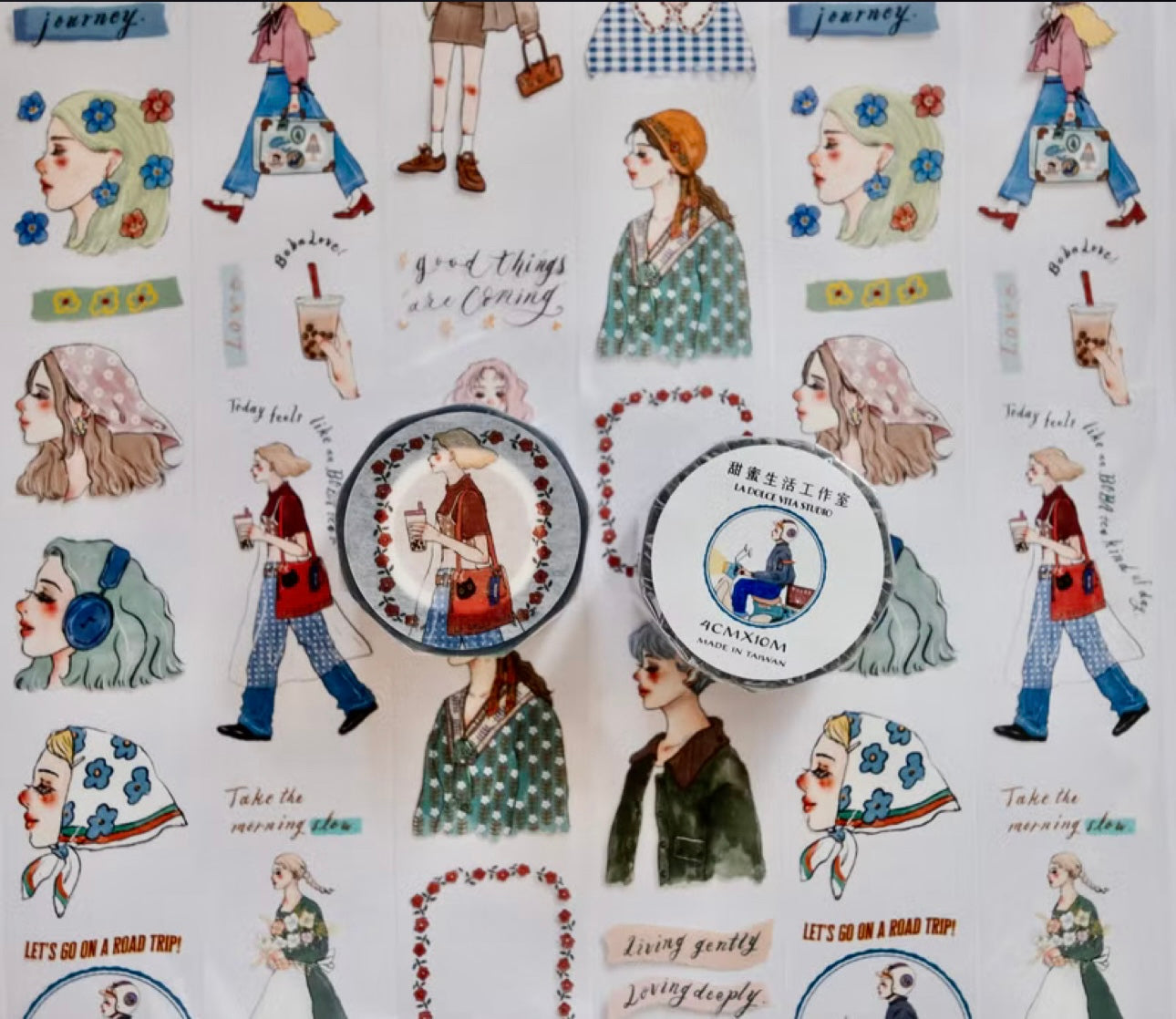 NEW! La Dolce Vita - We Move Forward Happily | 4cm PET Tape | Release Paper | 10M