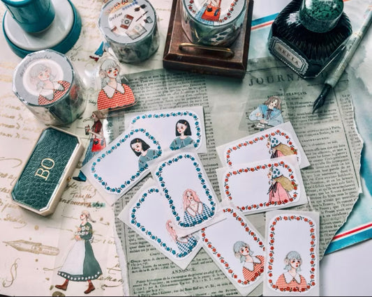 NEW! La Dolce Vita - Flower Frame | 8pcs Label Sticker Set