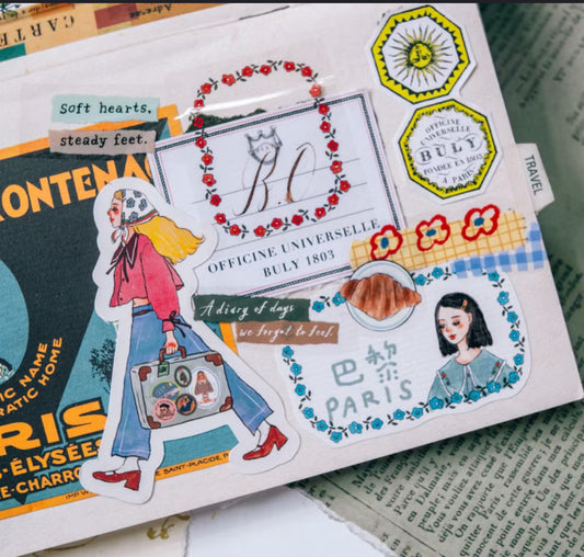 NEW! La Dolce Vita - Flower Frame | 8pcs Label Sticker Set