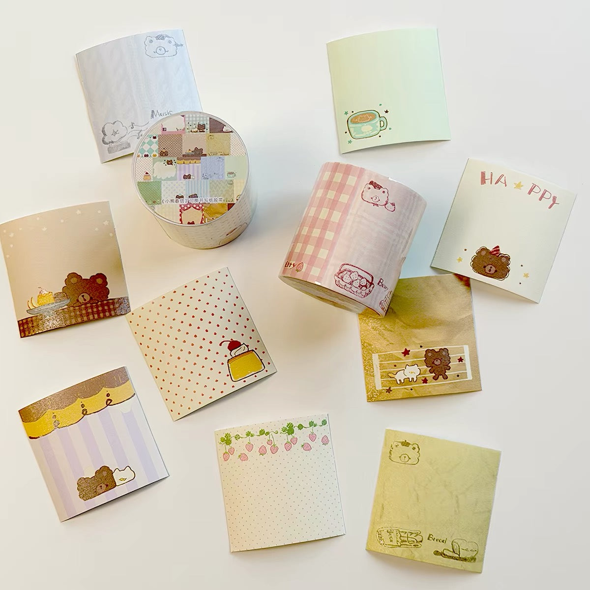 NEW! CCXX Studio - Spring Letter from Bear | Tear-Off | 5cm Paper Tape | Release Paper | 5M