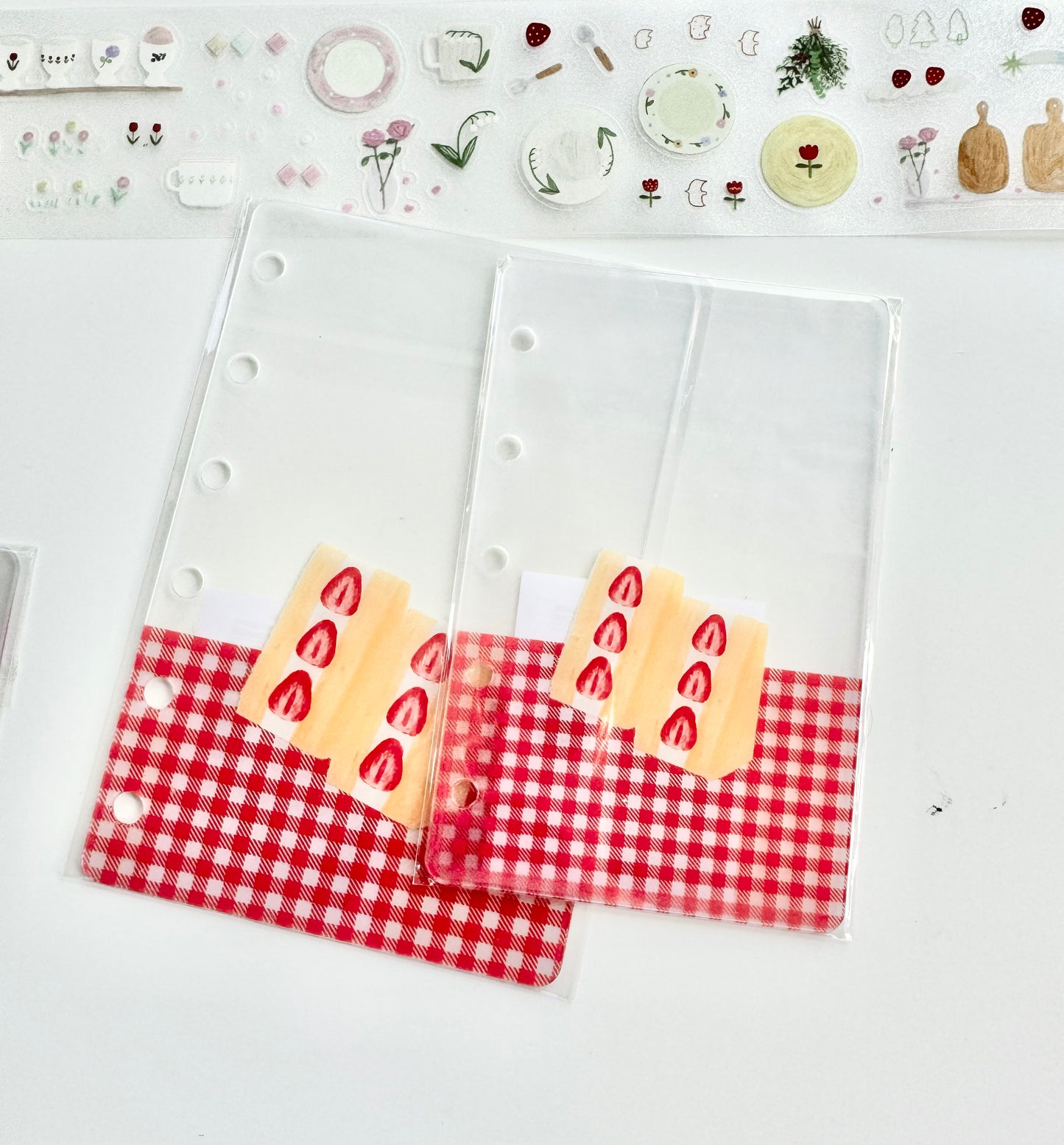NEW! CCXX Studio - Strawberry | Acrylic Card with Holes | M5/A7 Divider Page | Journal Accessories