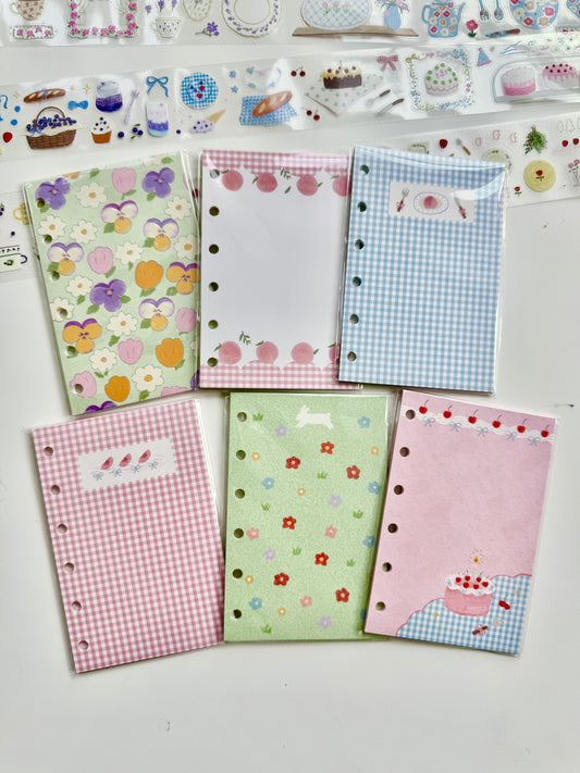 NEW! CCXX Studio - Garden | A7 Size | 20 Sheets Notebook Insert with Holes | Ephemera Paper