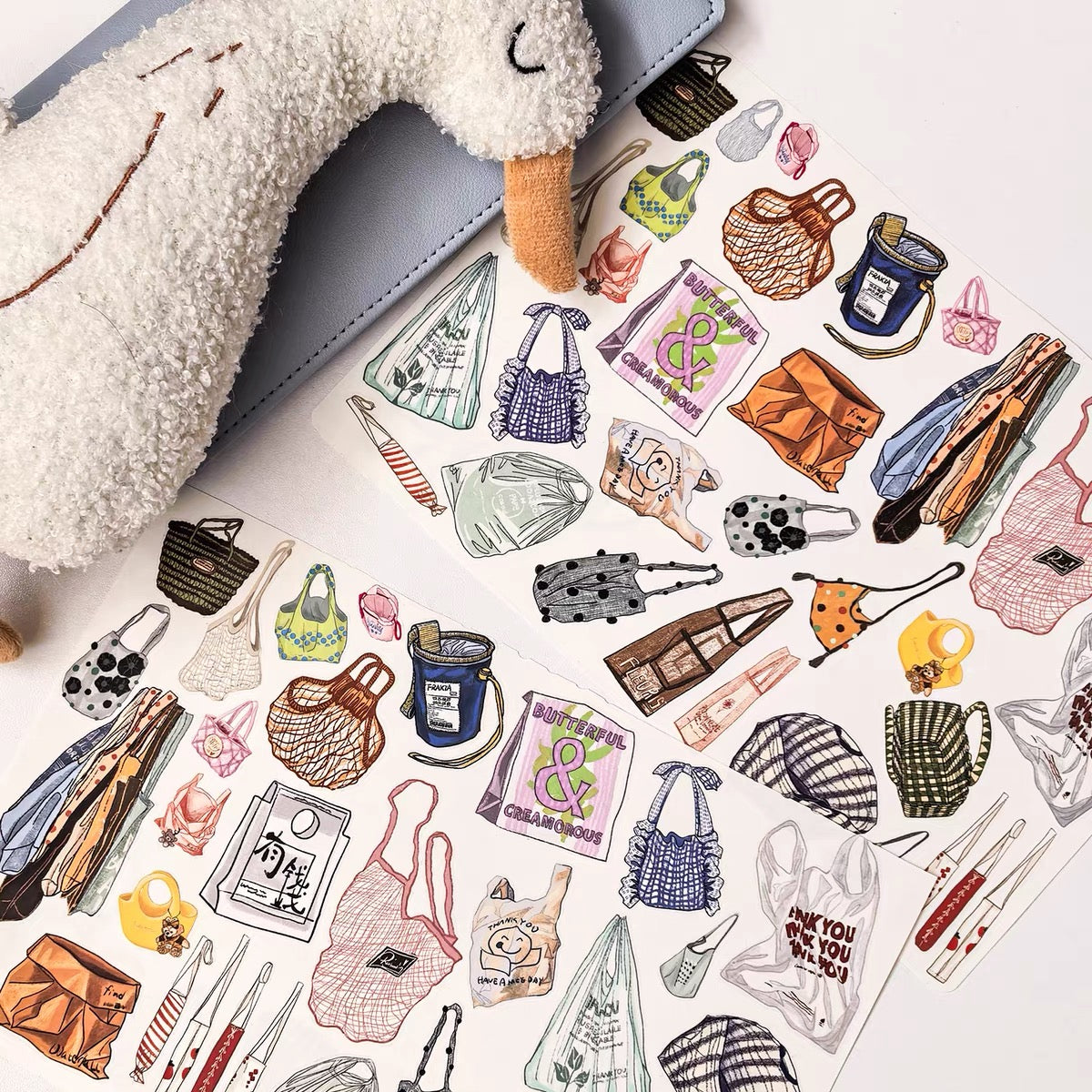 NEW! Waiting (Dengdeng) Studio - Bag Collection | Kiss-cut | 5cm PET Tape | Release Paper | 5M