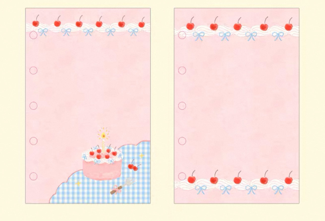 NEW! CCXX Studio - Garden | A7 Size | 20 Sheets Notebook Insert with Holes | Ephemera Paper