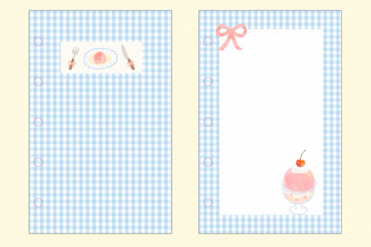NEW! CCXX Studio - Garden | A7 Size | 20 Sheets Notebook Insert with Holes | Ephemera Paper