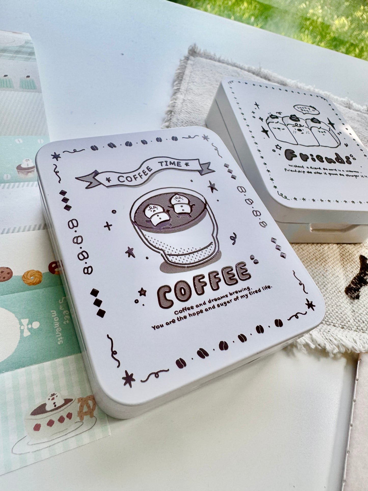 NEW! Rolling Island - Small Tin Box | Organizer | Desk Decor | box only | Journaling Accessory