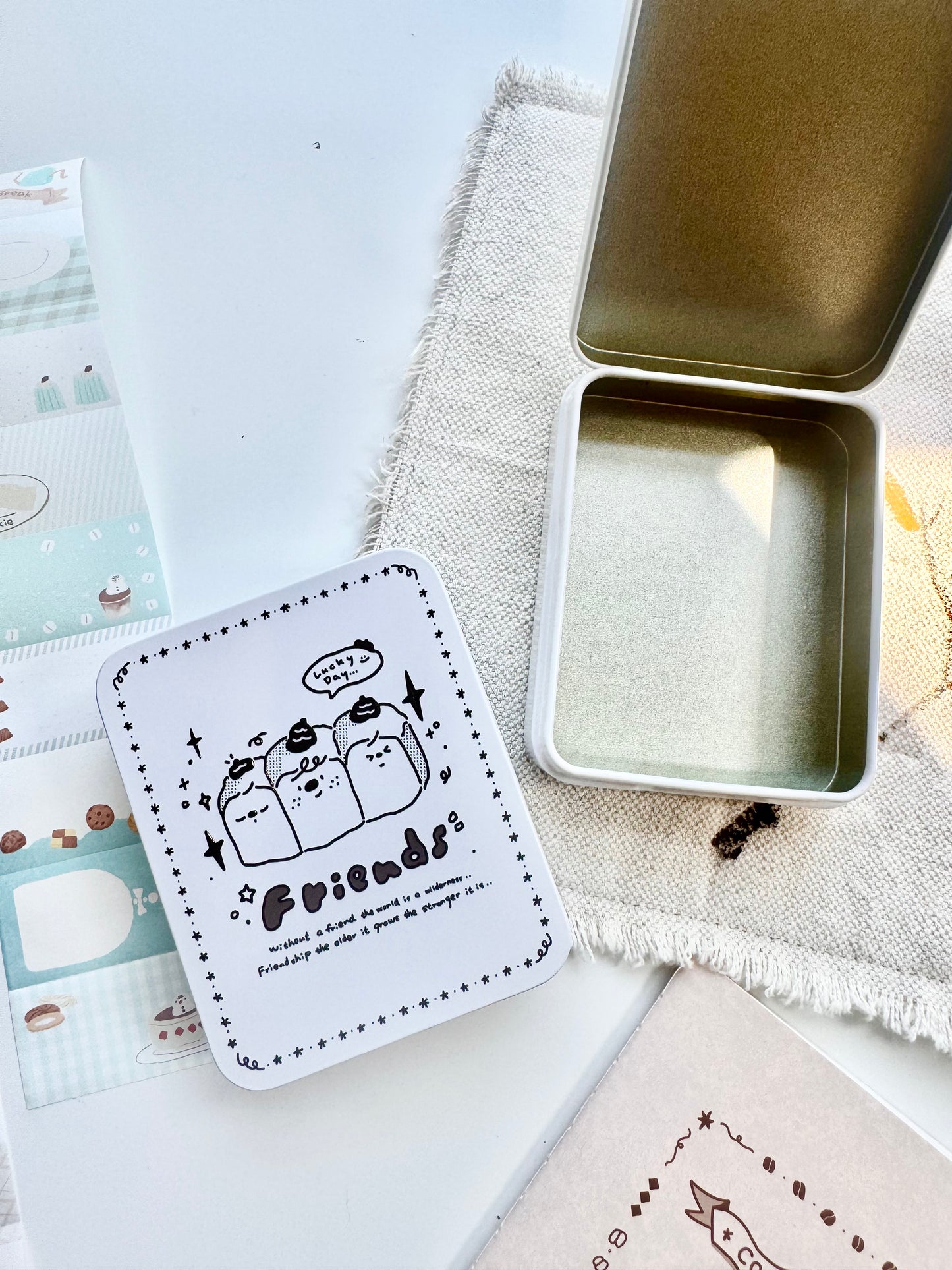 NEW! Rolling Island - Small Tin Box | Organizer | Desk Decor | box only | Journaling Accessory
