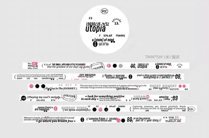 Sissi - Utopia | 0.7cm Washi Tape | Basic | Release Paper