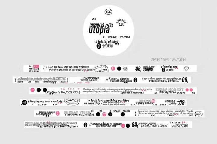 NEW! Sissi - Utopia | 0.7cm Washi Tape | Basic | Release Paper