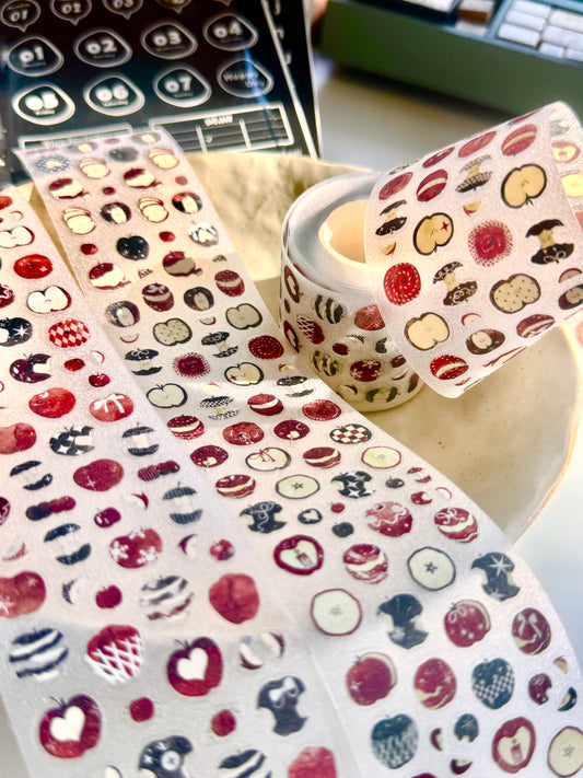 NEW! Wines - One Bite | Kiss-cut | 5cm Glitter PET Tape | Release Paper | 5M