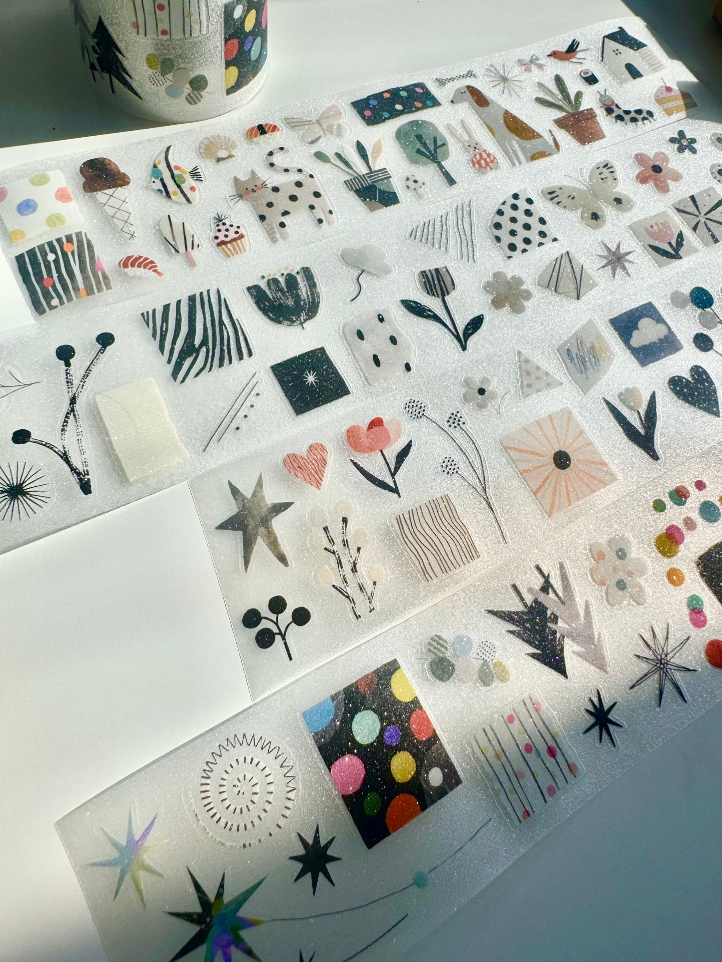 20Sui Studio | Zhi Mian Lab | Kiss-cut | 5cm glitter PET Tape | Release Paper | 5M