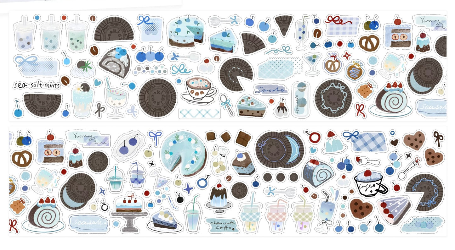 NEW! Wines - Sea Salt Oreo | Kiss-cut | 5cm Glitter PET Tape | Release Paper | 5.25M
