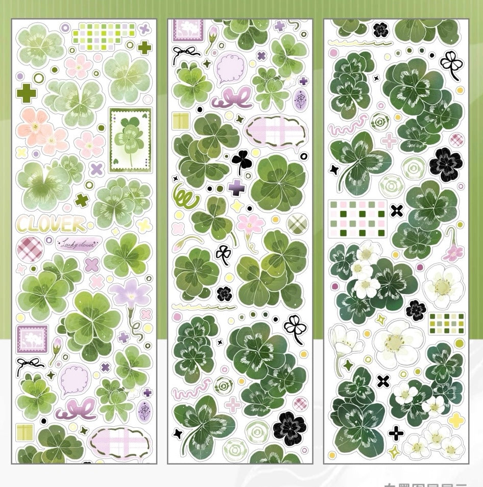 NEW! Wines - Lucky Clover | Kiss-cut | 5cm Glitter PET Tape | Release Paper | 5.25M