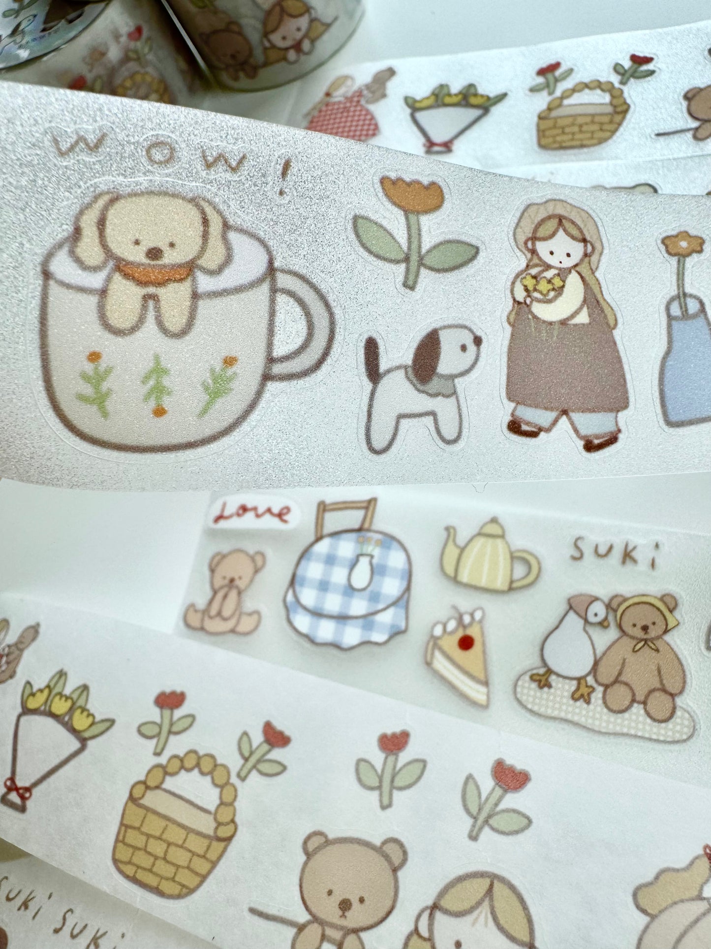 NEW! Lazy Home X Ranmyu - Little Bear Girl | Kiss-cut | 3.5cm Tape | Release Paper | 5M
