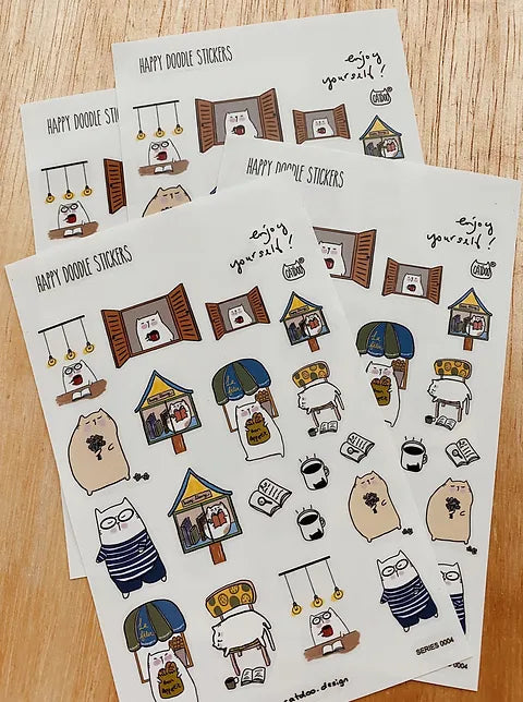 Catdoo - Enjoy Yourself | 1 Sheet Die Cut PET Sticker