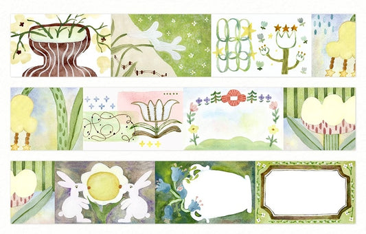 NEW! Muzishan Studio - Floral Brook | Tear-Off | 4cm Paper Tape | Release Paper | 4M