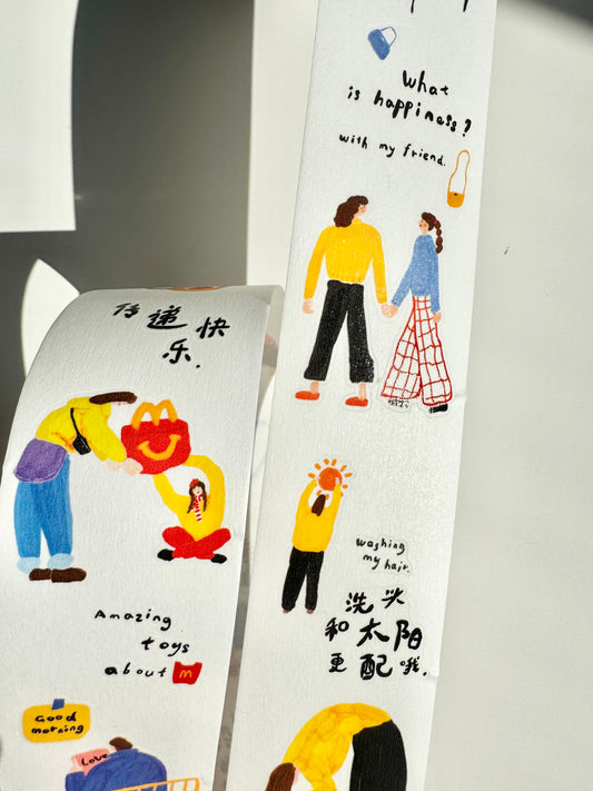 NEW! Two Raccoons X Seven - Every Little Moment | 4cm Kiss-cut Washi Tape |  Release Paper | 5M