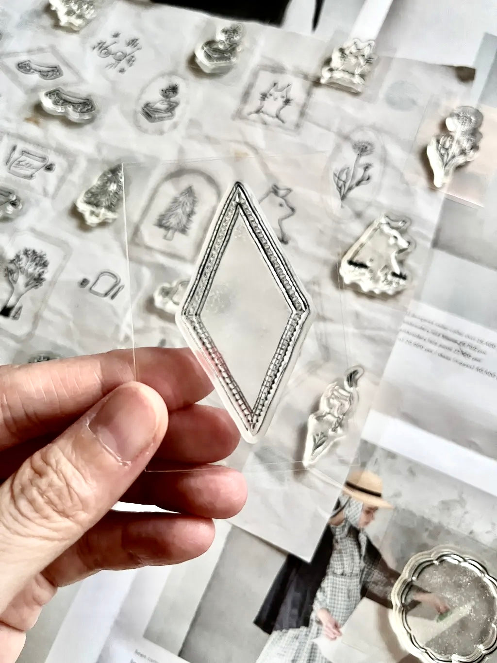Avocadomori- Memories In A Frame | 10pcs Clear Stamp Set | Silicone Stamp