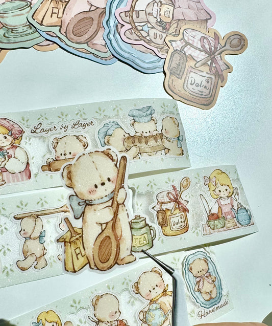 NEW! Miao Fu Shop - Cottage Baking Diary | Kiss-cut | 4.5cm Tape | Release Paper | 5.25M