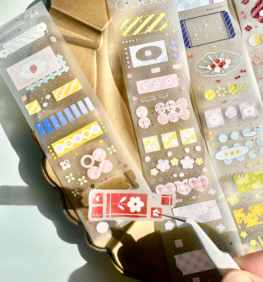 Walnut & Rita - Colorful | Kiss-cut | 5cm Matte PET Tape | Release Paper | 5M