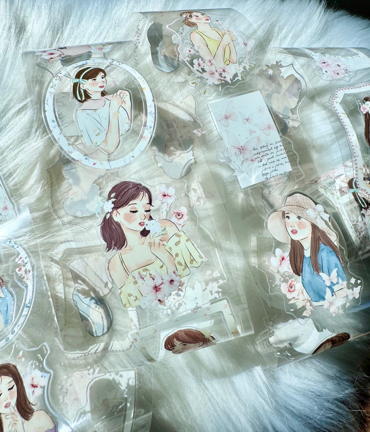 Katkreates Illustration - Douce | Kiss-cut | 5cm PET Tape | Release Paper