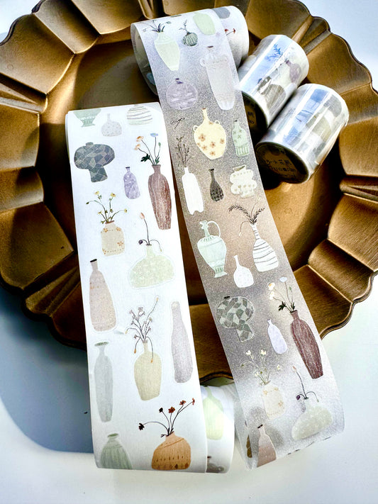 Lu Yu Studio - Little Vases | Kiss-cut | 6cm Tape | Release Paper | 5M