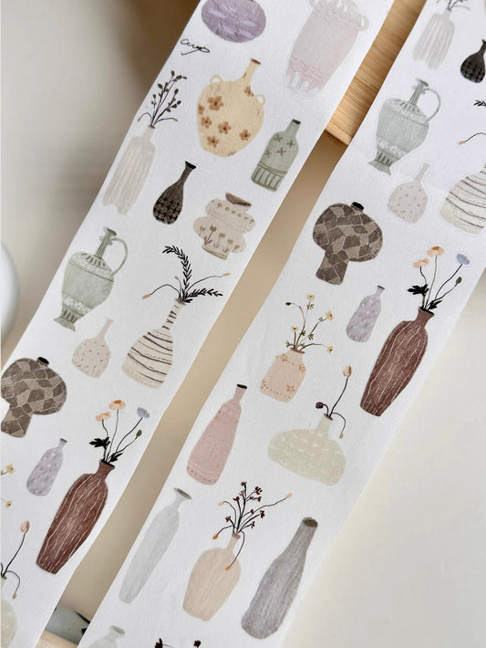 Lu Yu Studio - Little Vases | Kiss-cut | 6cm Tape | Release Paper | 5M