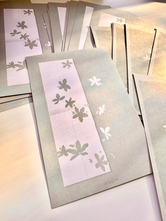 NEW! Jennzaa Zoey Studio - Green | A7 Size | 30 Sheets Memo Pad | Ephemera Paper