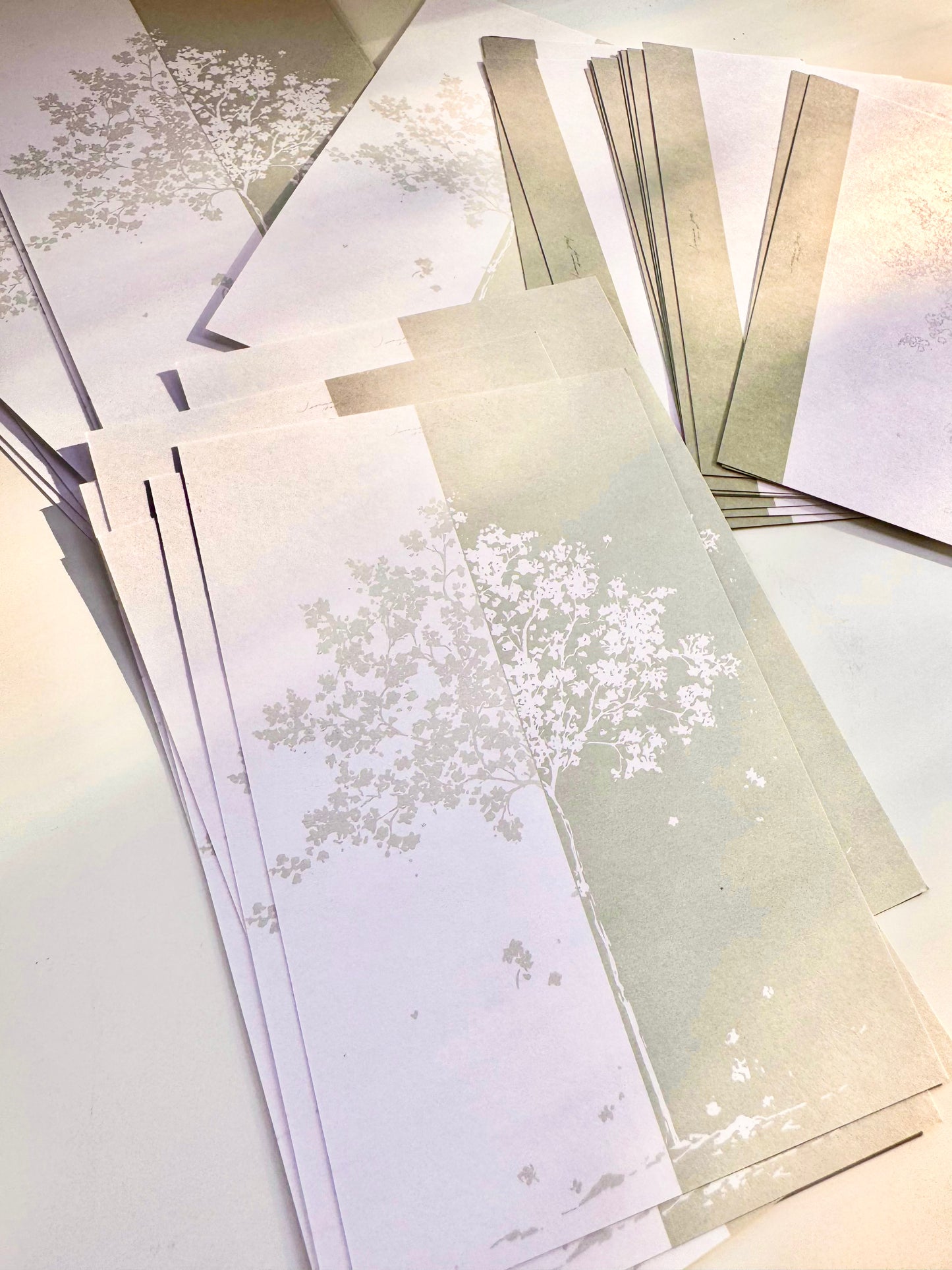 NEW! Jennzaa Zoey Studio - Green | A7 Size | 30 Sheets Memo Pad | Ephemera Paper