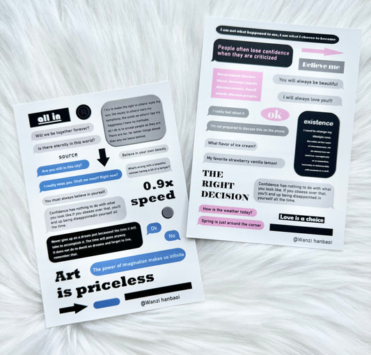 NEW!  Stickers - b | Kiss-cut | 2 Sheets Sticker