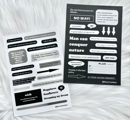 NEW!  Stickers - c | Kiss-cut | 2 Sheets Sticker