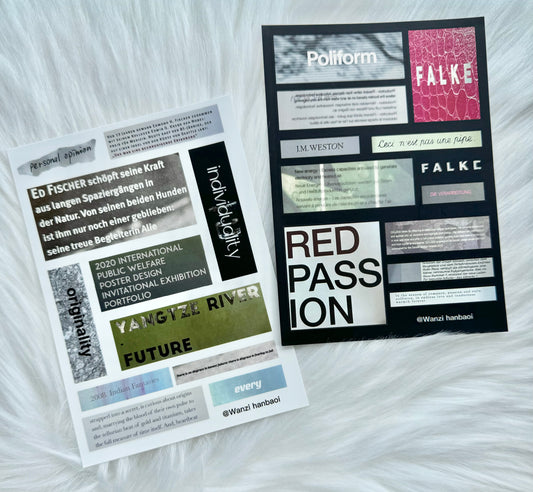 NEW!  Stickers - h | Kiss-cut | 2 Sheets Sticker