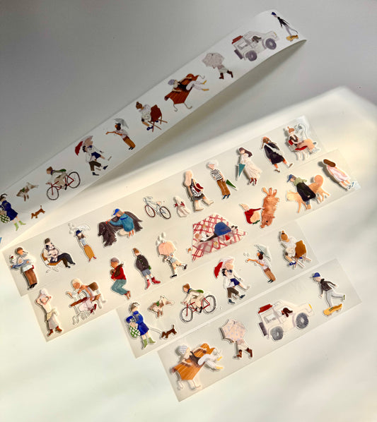 Moodtape - Go for a walk | Kiss-cut | 4.5cm Tape | Release Paper | 10M