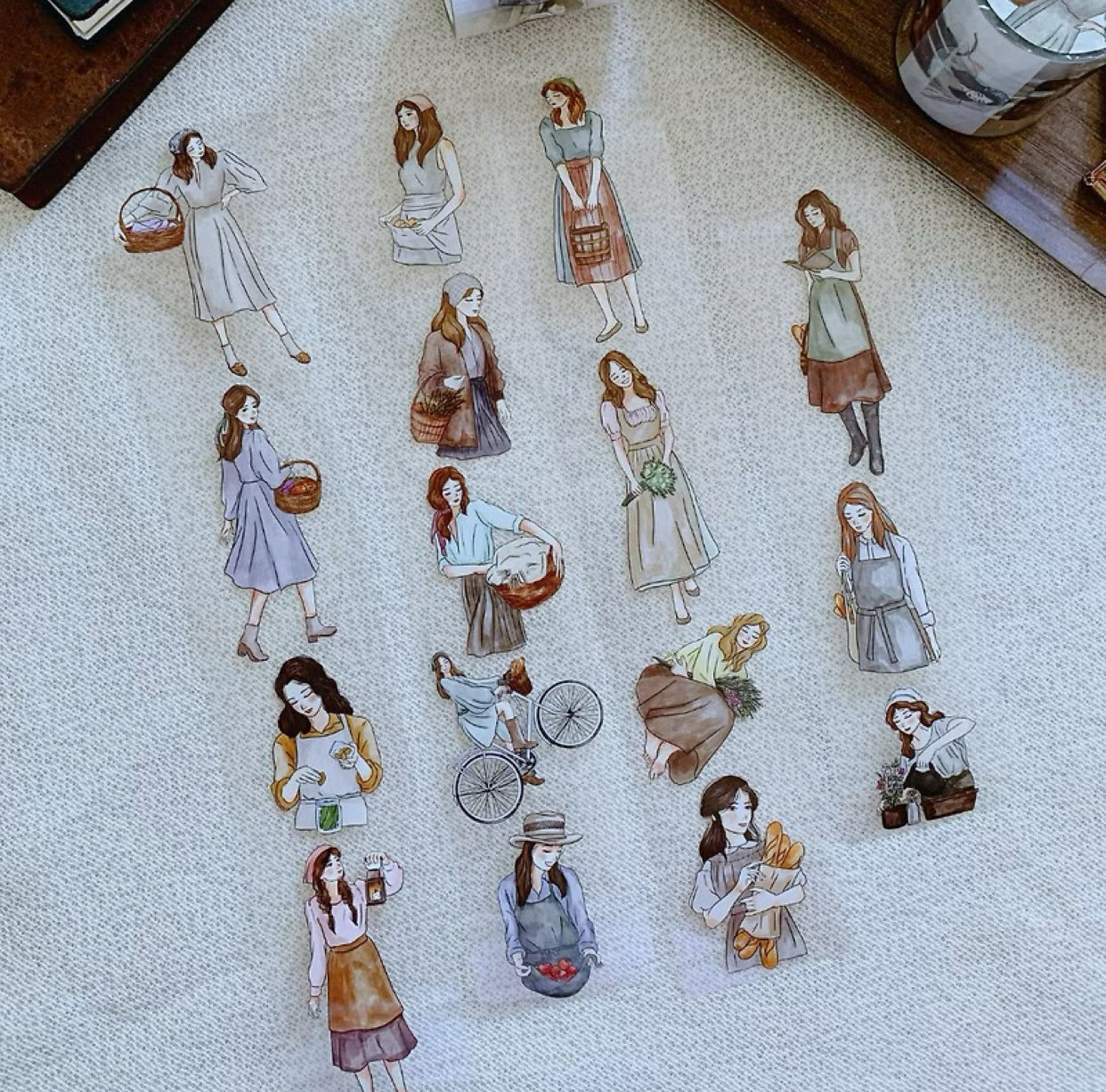Katkreates Illustration - Farmcore Girls | 5cm PET Tape | Release Paper