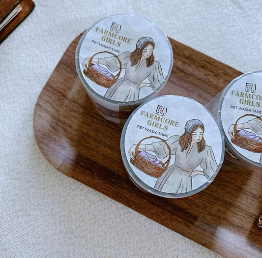 Katkreates Illustration - Farmcore Girls | 5cm PET Tape | Release Paper