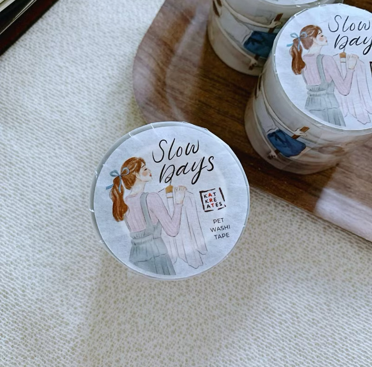 Katkreates Illustration - Slow Days | 5cm PET Tape | Release Paper