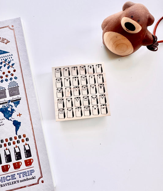 YuuSei (Look Stamp) - 30 days of a coffee bean's feeling | Rubber Stamp