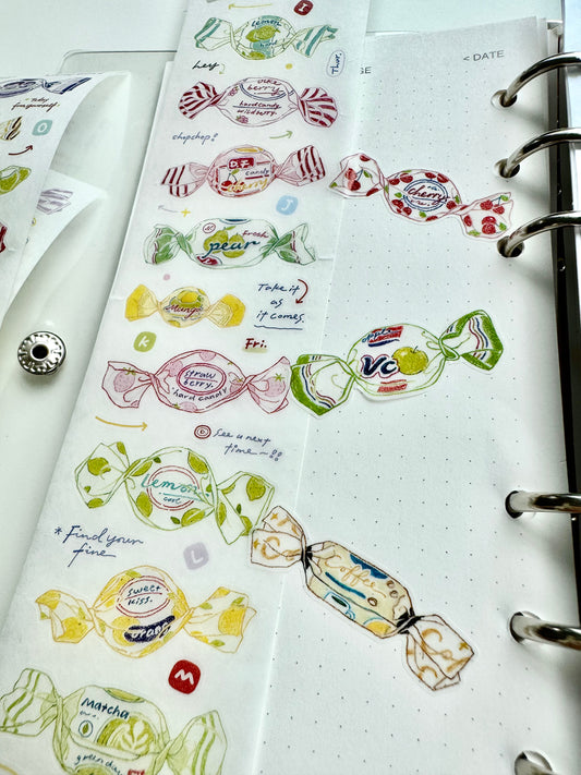 NEW! D.F Studio - Candy | Kiss-cut | 5cm Washi Tape | Release Paper | 5.28M