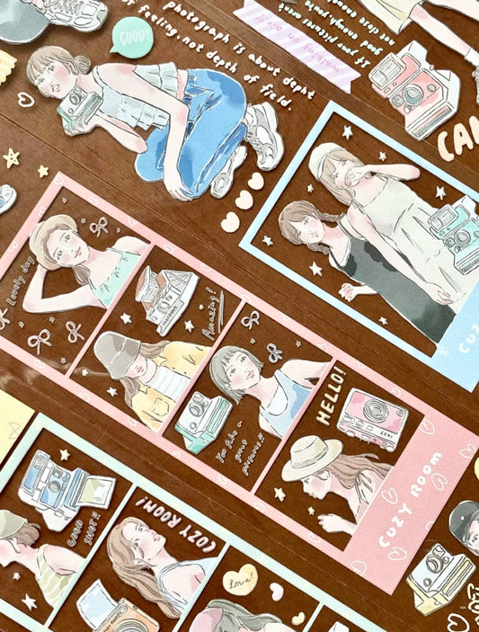 Cozyroom - Women's Polaroid | 4cm PET Tape |  Release Paper