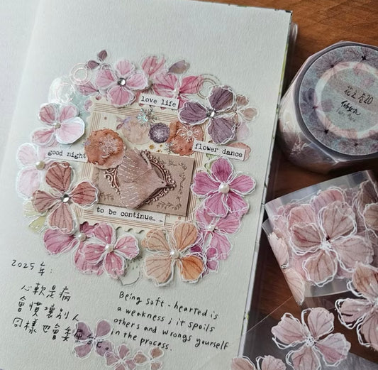 NEW! Fairy Maru - Flower #20 | 4cm 3D White Foil | PET Tape | Release Paper