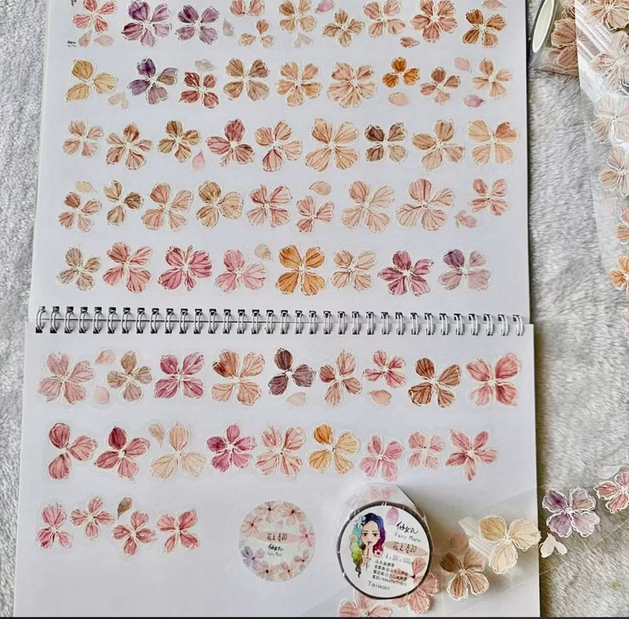 NEW! Fairy Maru - Flower #20 | 4cm 3D White Foil | PET Tape | Release Paper