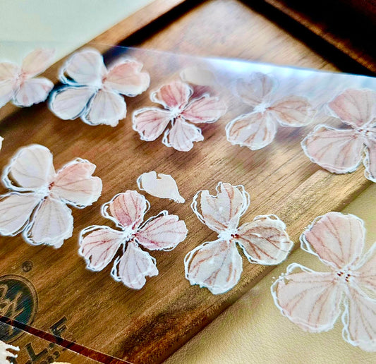 NEW! Fairy Maru - Flower #20 | 4cm 3D White Foil | PET Tape | Release Paper